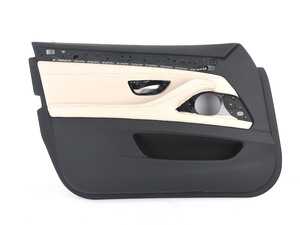 Genuine BMW Door Panel, Leather, Front Left Oyster - 51417273059 - F10