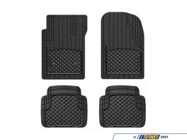 WeatherTech WeatherTech Semi-Universal Trim to Fit Rubber Floor Mat Set - Black 11AVMSB