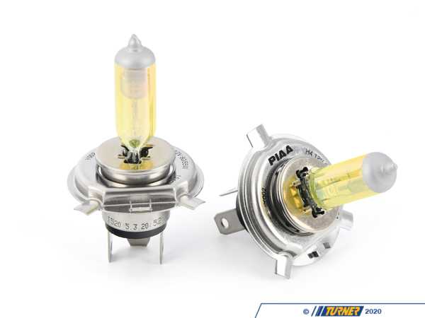 PIAA H4 Solar Yellow Twin Pack Halogen Bulbs 22-13404