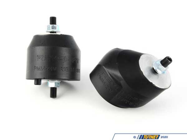 Revshift Polyurethane Engine Mounts - E30 24V Swap - 80A (OEM+ Feel - Black) PMM-24V-80A