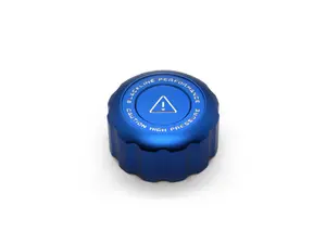 Blackline Performance Chargecooler Coolant Tank Cap Cover - Blue - BMW M