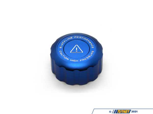 Goldenwrench Supply Co Blackline Performance Chargecooler Coolant Tank Cap Cover - Blue - BMW M FXXCCT-B
