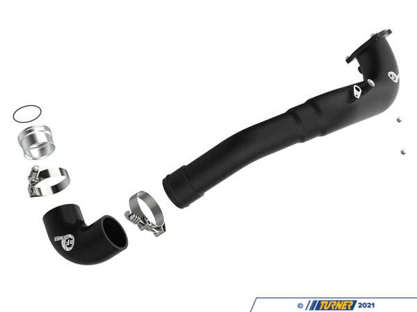 AFE BladeRunner 2-1/4 IN To 2-3/4 IN Aluminum Hot Charge Pipe Black 46-20548-B