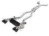 AFE MACH Force-Xp 3 IN To 2-1/2 IN 304 Stainless Steel Cat-Back Exhaust System - Black Tips - G8x M3/M4  49-36351-B View 1