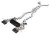 AFE MACH Force-Xp 3 IN To 2-1/2 IN 304 Stainless Steel Cat-Back Exhaust System - Carbon Tips - G8x M3/M4  49-36351-C View 1