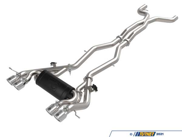 AFE MACH Force-Xp 3 IN To 2-1/2 IN 304 Stainless Steel Cat-Back Exhaust System - Polished Tips - G8x M3/M4  49-36351-P
