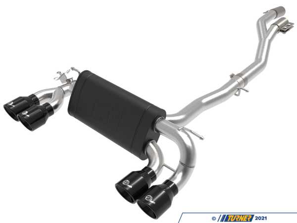 AFE MACH Force-Xp 3 IN To 2-1/2 IN 304 Stainless Steel Cat-Back Exhaust System - F87 M2 Competition - Black 49-36350-B