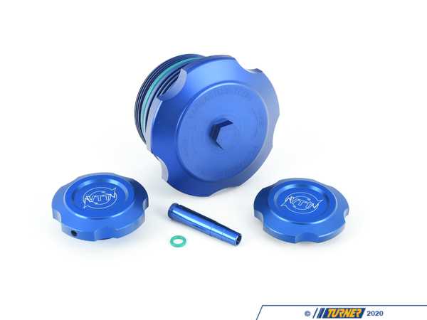 Vargas Turbo Technologies VTT N5X/S55/N2X Triple Billet Cap Kit - Blue - BMW N20/52/54/55 TRIPLECAPBLUE1