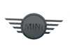 Genuine MINI Hood Emblem Piano Black "Black Line" - Newer Design F55 F56 F57 51149880863 View 1