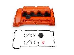 Upgraded Aluminum Valve Cover Kit - Orange Paint 