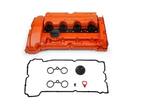 Upgraded Aluminum Valve Cover Kit - Orange Paint 