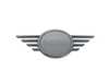 Genuine MINI Hood Emblem Piano Black "Black Line" - Newer Design F55 F56 F57 51149880863 View 2