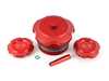 Vargas Turbo Technologies VTT N5X/S55/N2X Triple Billet Cap Kit - Red - BMW N20/52/54/55 TRIPLECAPRED1 View 1