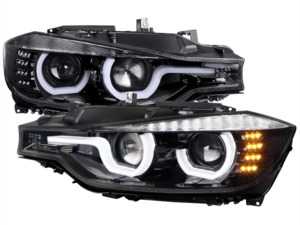 Upgraded Projector Headlights - Gloss Black Housing/Clear Lens - F30