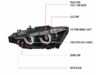 Spec-D Tuning Upgraded Projector Headlights - Gloss Black Housing/Clear Lens - F30 LHPF3012BKTM View 2