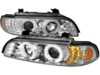 Spec-D Tuning Spec D LED Halo Projector Headlights with LED Turn Signals - Chrome Housing/Clear Lens - E39 2LHPE39978V2TM View 2