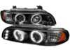 Spec-D Tuning Spec D LED Halo Projector Headlights - Matte Black Housing/Clear Lens - E39 2LHPE3997JMTM View 1