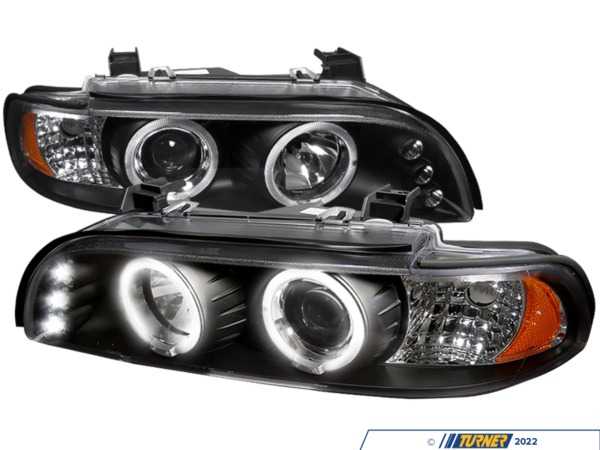 Spec-D Tuning Spec D LED Halo Projector Headlights - Matte Black Housing/Clear Lens - E39 2LHPE3997JMTM