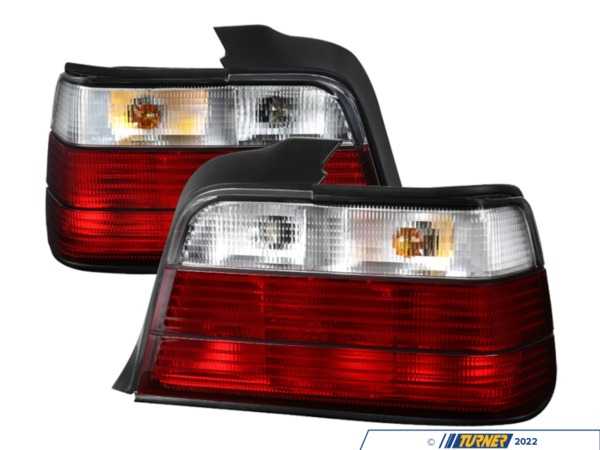 Spec-D Tuning Alteza Tail Light Set - Red/Clear - E36 Sedan LTE364RPWAPC