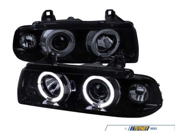 Spec-D Tuning LED Halo Projector Headlight Set - Glossy Black - E36 LHPE3621PCGTM