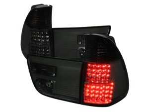 Spec-D LED Tail Lights - Chrome Housing/Smoke Lens Version 1 - E53