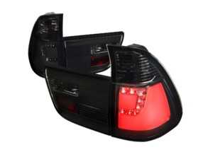 Spec-D LED Tail Lights - Chrome Housing/Smoke Lens Version 2 - E53