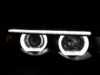 Spec-D Tuning LED Dual Halo Projector Headlight Set - Matte Black Housing/Clear Lens - E38 LHPE3895JMTM View 2