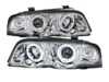 Spec-D Tuning Spec-D Dual Halo Projector E46 Headlight Set - Chrome Housing/Clear Lens  LHPE46994TM View 1