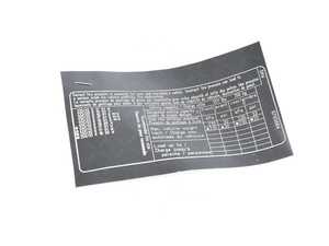 Genuine BMW Label "tire Pressure" - 71246765664