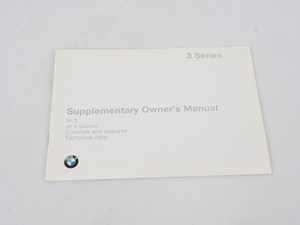 Genuine BMW Suppl. Owner's Handbook Us-English - 01419790007 - E36 M3