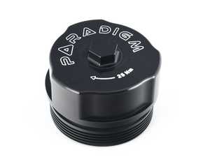 N54/N55/S55/N52/N20/N26 Magnetic Billet Oil Filter Housing Cap - Black Anodized
