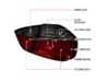 Spec-D Tuning BMW E90 Pre LCI LED Tail Lights - Chrome Housing/Red & Smoke Lens LTE9005RGLEDTM View 2