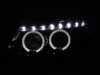 Spec-D Tuning Spec D Dual Halo Projector Headlights with LED Light Strip - Gloss Black Housing/Clear Lens - E90 Pre LCI 2LHPE9005G8TM View 2