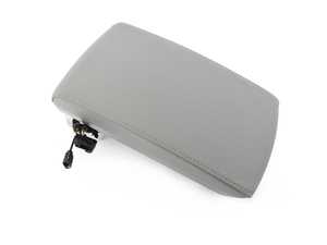 Genuine BMW Cover, Armrest Leather Front Grau - 51163414242 - E83