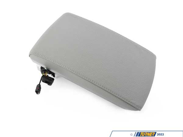 Genuine BMW Genuine BMW Cover, Armrest Leather Front Grau - 51163414242 - E83 51163414242