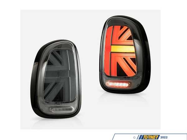 ZiZa MINI Cooper Union Jack LED Smoked Clear Lens/Black/Red Led Taillights R60  - Set MINI11R60TLUJCL