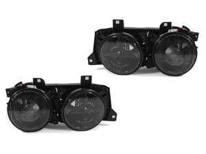 E30 Euro Smoked Crosshair Headlights - Pair 