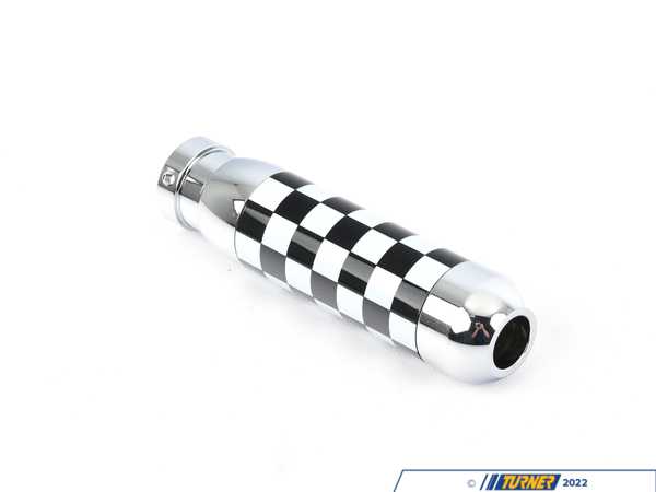 ECS Emergency Brake Checkered Style Handle - Aluminum / ABS Plastic  34400417956CK