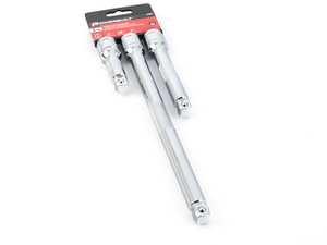 3 Piece 1/2 in. Dr. Socket Extension Bar Set - Wobble Tip