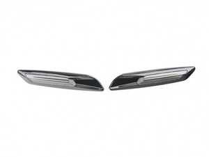 ZiZa Dynamic LED Turn Signals - Smoked w/Gloss Black Trim - E9x/E8x 