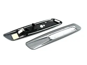 ZiZa Dynamic LED Turn Signals - Clear w/Carbon Fiber Trim - E9x/E8x 