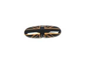Gold Jack Union Jack Cover Rearview Mirror