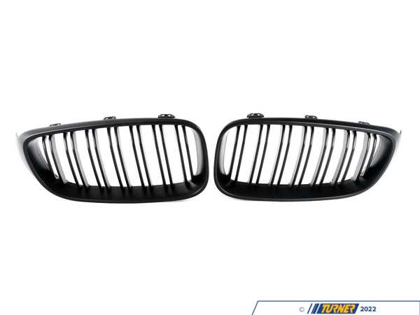 ECS Replacement Dual-Slats Matte Black Front Grilles - F34 3-Series GT (Gran Turismo) BM-0173-DS-MB