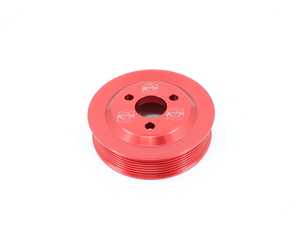 VTT Billet N5X Power Steering Pulley - Anodized Red - BMW E82/88 E9X N54 N55 3.0L
