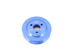 VTT Billet N5X Power Steering Pulley - Anodized Blue - BMW E82/88 E9X N54 N55 3.0L