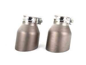 ECS UNIVERSAL Exhaust Tips - 4.0" Titanium - Matte Finish - Pair