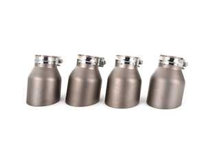 ECS UNIVERSAL Exhaust Tips - 4.0" Titanium - Matte Finish - Set of Four