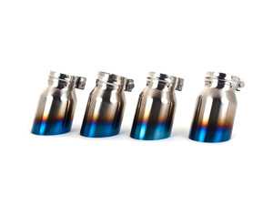ECS UNIVERSAL Exhaust Tips - 3.5" Titanium - Burnt Finish - Set of Four