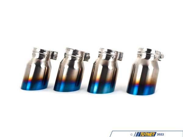 ECS ECS UNIVERSAL Exhaust Tips - 3.5" Titanium - Burnt Finish - Set of Four 011966LA07-08KT