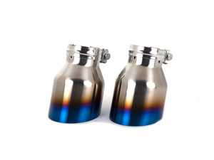 ECS UNIVERSAL Exhaust Tips - 4.0" Titanium - Burnt Finish - Pair